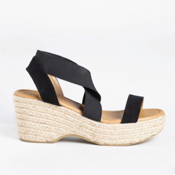 New low wedge espadrilles with elastic 8 left - Picture 6 of 9